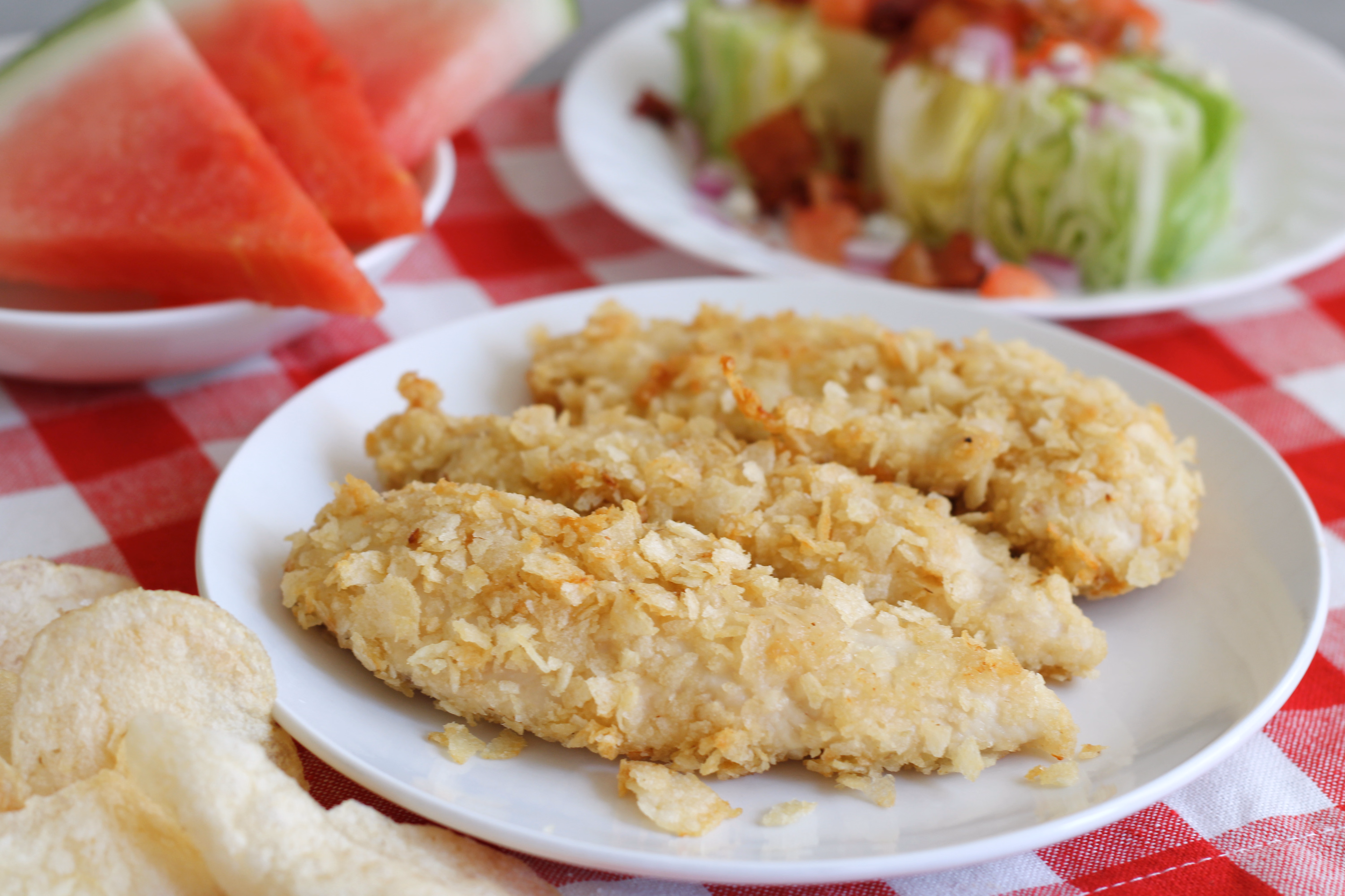 Gluten Free Potato Chip Chicken Strips